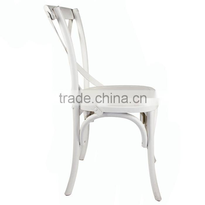 Wooden Antique Cross Back Dining Chair/Wedding Chair/white chair