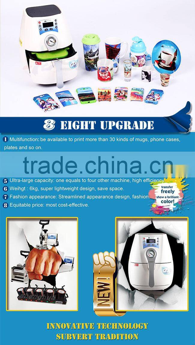 2014 New mini 3D sublimation vacuum heat press machine , shot glass mug printing machine for sale