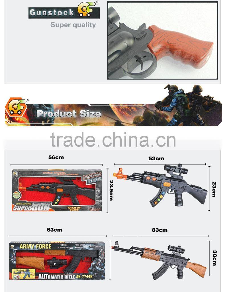 Chuangfa Toys--BO super laser gun with light & music & keys (black)