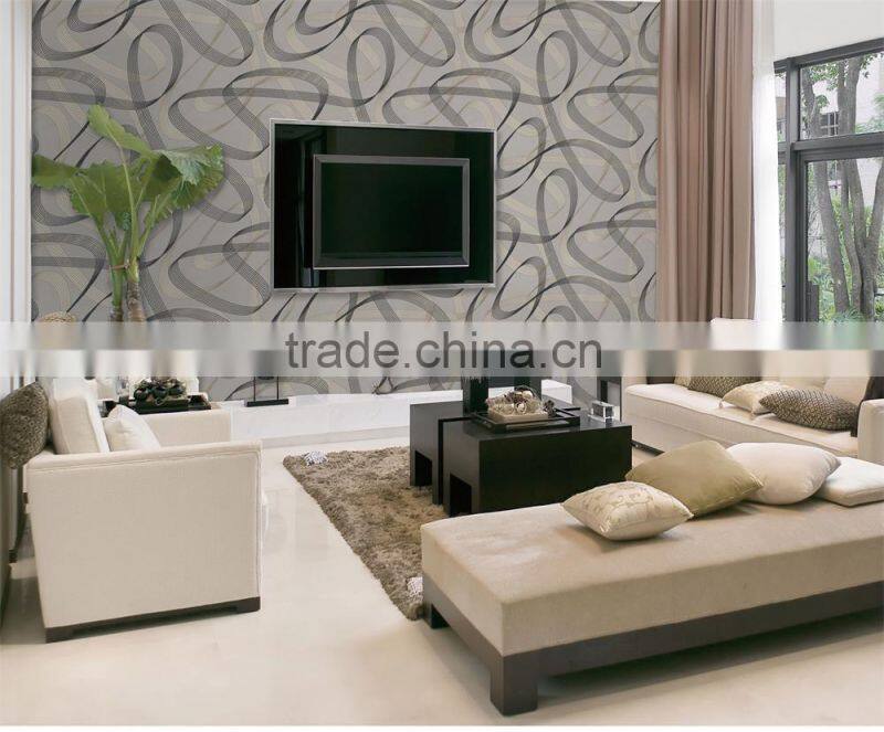 paining effect black and white flower wallpaper for living room