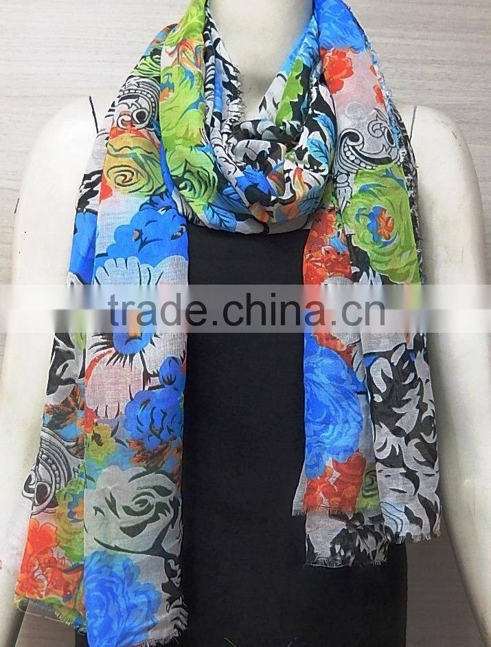 Summer lady polyester chiffon sexy beach pareo & scarves 2016