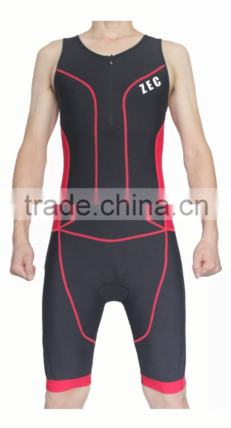 High quality chamoise padded triathlon suit long distance trisuit