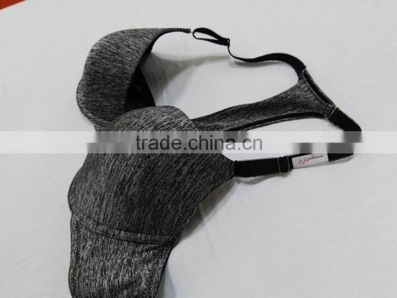 2016 Fashion Melange Color RacerBack Front Open Bra