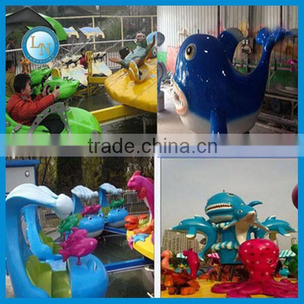 Amusement playground water equipment! China supplier carnival water kids shooting games shark island rides for sale