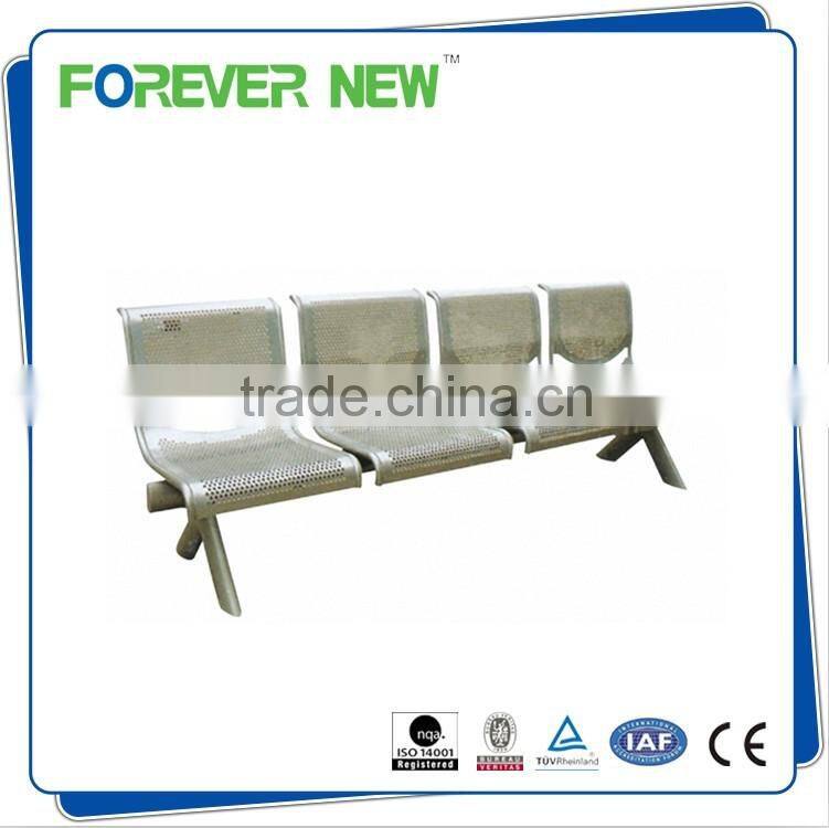 YXZ-038 Commercial furniture stainless steel chair airport waiting chair with PVC mattress