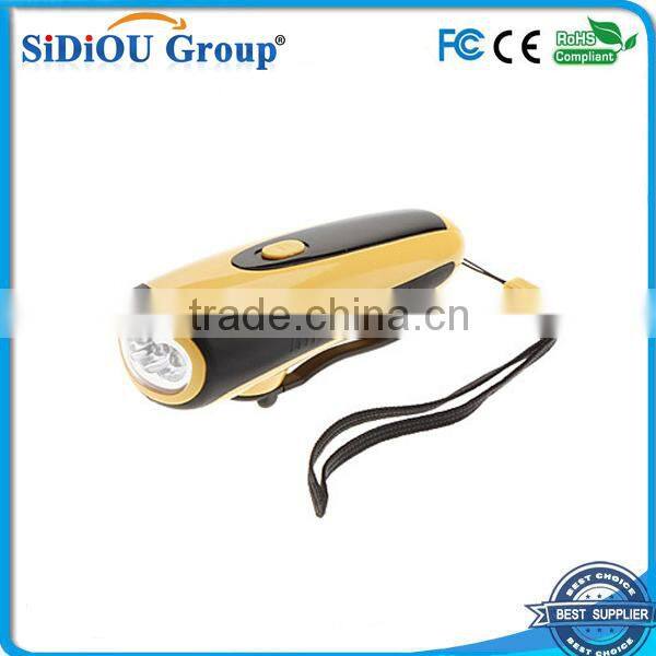 best led dynamo flashlight torch with mobile phone charger