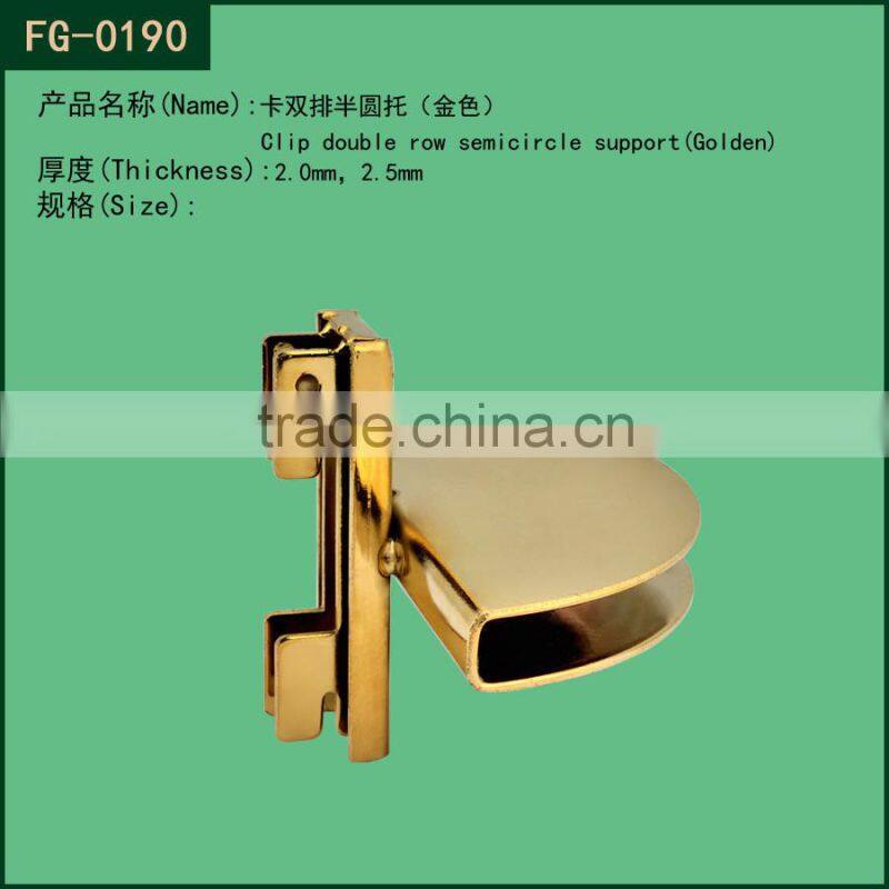 Card double row support bracket for glass or wood