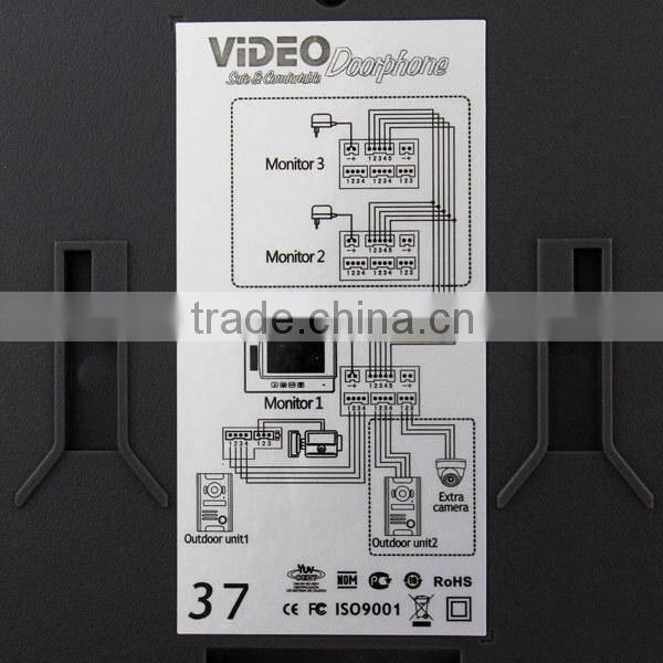 New Video DoorPhone 1 IN 1 Intercom System 7 Inch Screen Monitor Unlocking Hands-Free Intercommunication Night Vision Camera