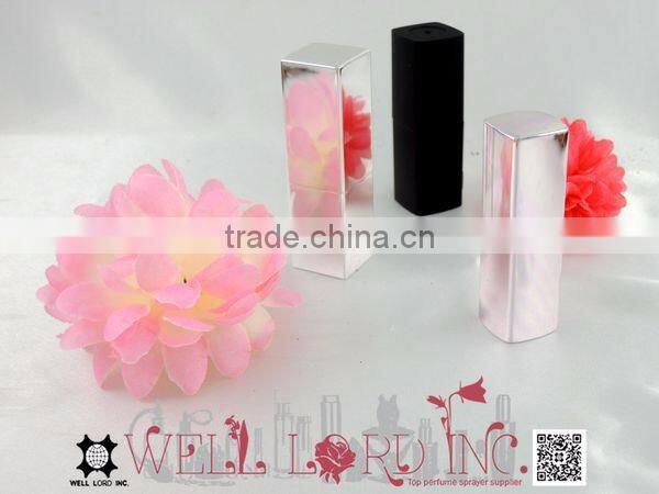 6cm elegant pink aluminum plating outer cover pulling cap lipstick