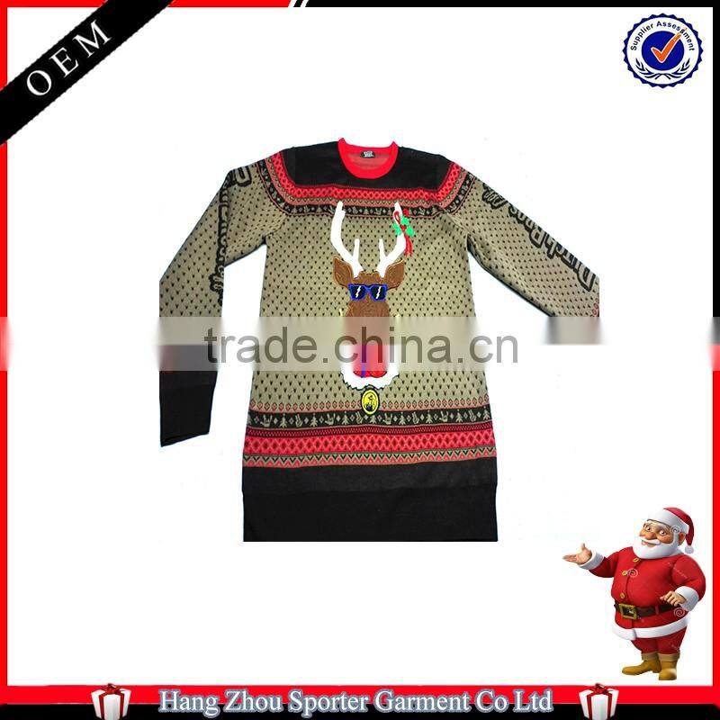 16FZCS09 holiday pullover sweater for men ugly christmas sweater