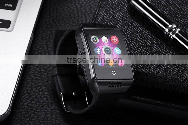 2016 Smart Watch Q18 Bluetooth Wearable Curved Screen Touch High Quality Support For Android and IOS Phone Wristwatch