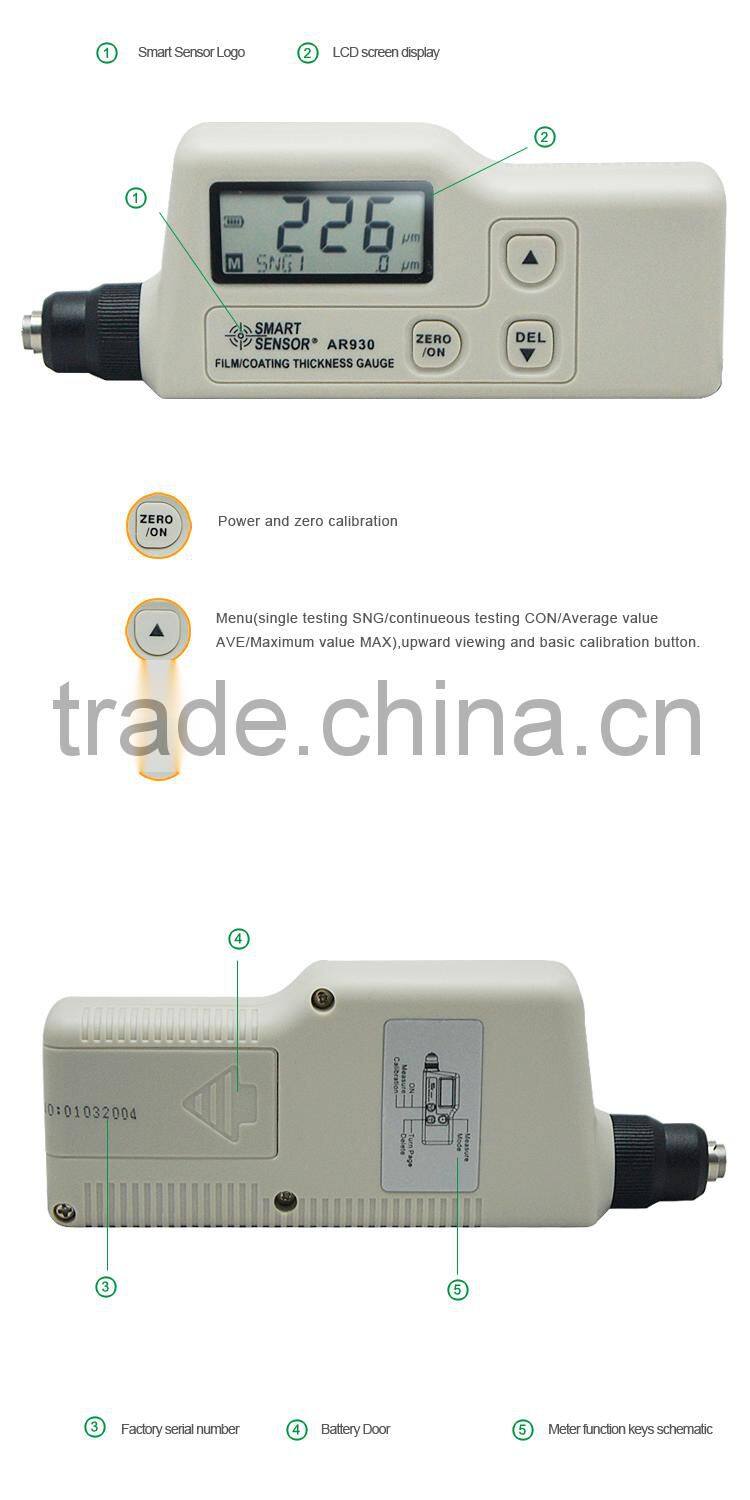 Coating Thickness Gauge Meter AR930 High Accuracy
