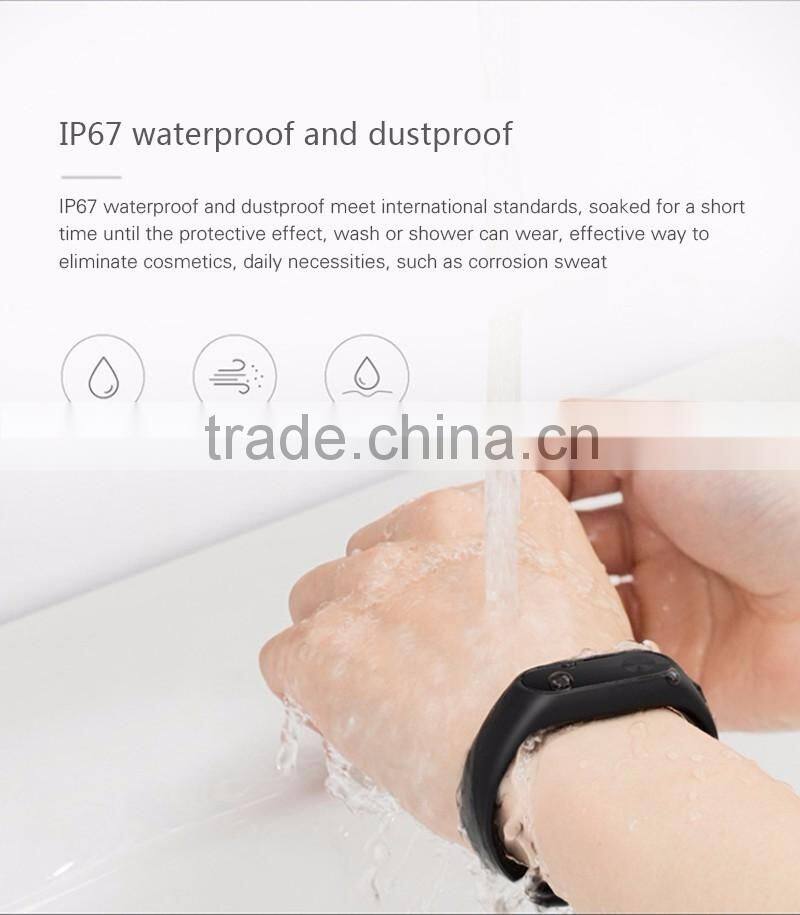2016 New Original Xiaomi MiBand 2 mi band 2 Wistband Bracelet with Smart Heart Rate Fitness Touchpad OLED Screen