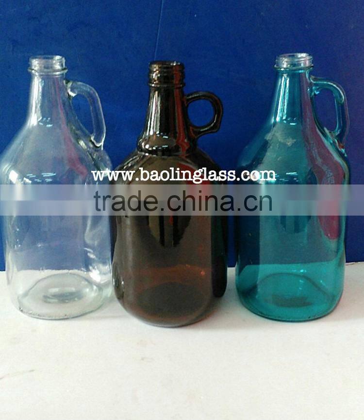 Personalized logo 64oz 1.9L amber beer growlers