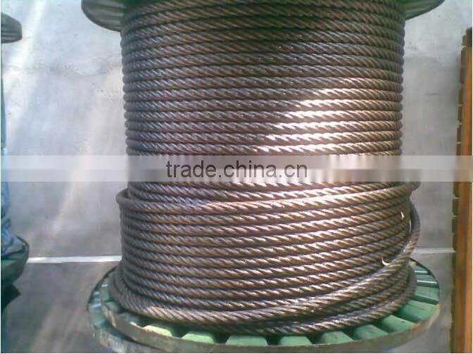 standard carbon brush stainless steel wire/16mm steel wire rope