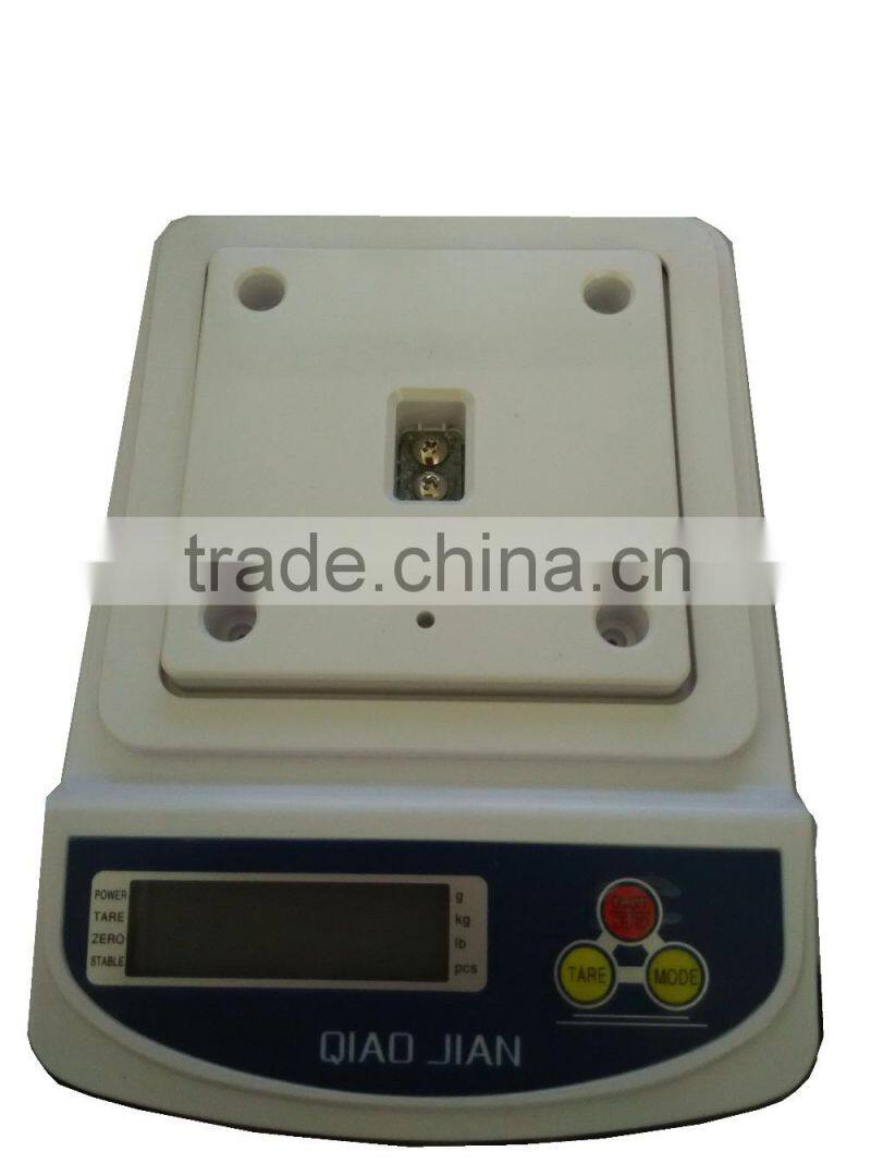 3000g/0.01g Division Electronic Digital Kitchen Scale Green Backlight Electronic Kitchen Scale