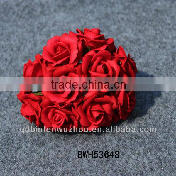 wholesale artificial PU Rose Bouquet for Wedding decoration