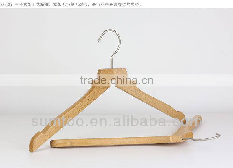 44.5cm length men shirt curved wooden clothes hangers