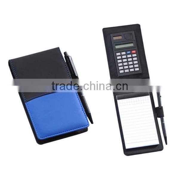 Pretty vertical pocket size leather note pad