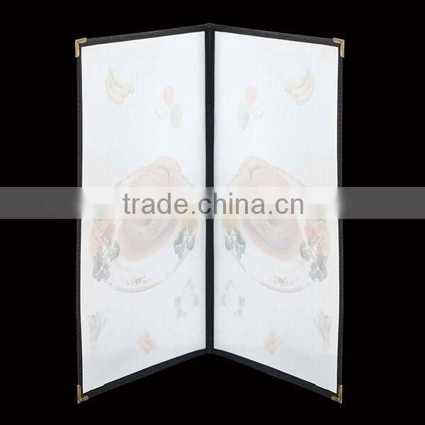 Leather custom fashion hotel menu cover for hotel using