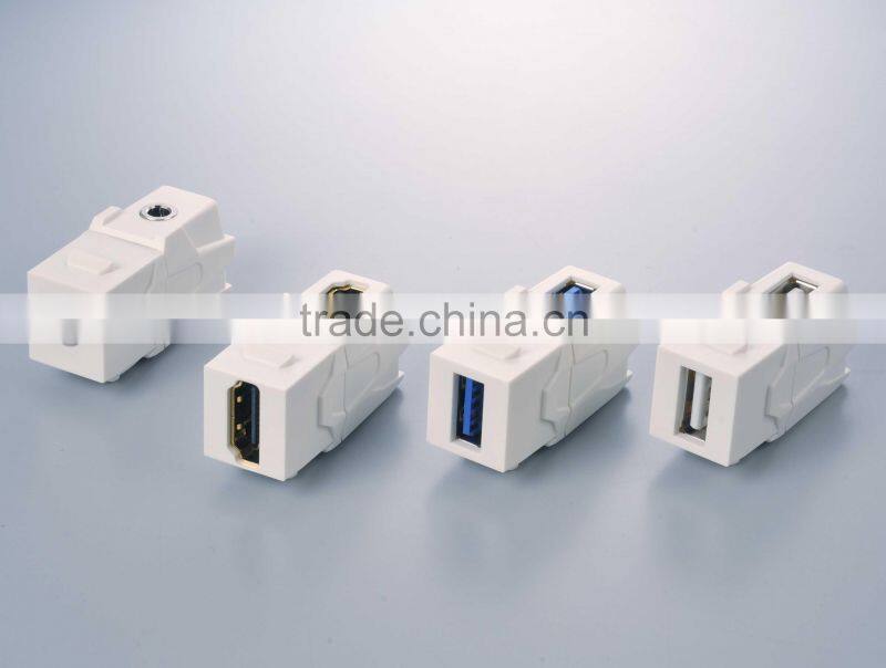 HDMI USB TRS Keystone Jack Female Digital Coupler