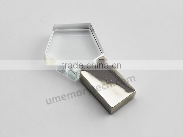 gadgets crystal glass usb key flash drive 128mb gift small flash drive