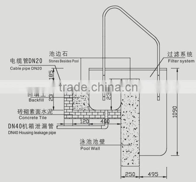 Popular Acrylic Big Swimming Pool Portable Filter, Filter and Pump Combo PK8026