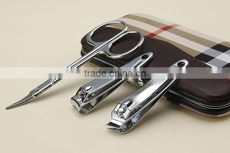 Bonvatt 6pcs manicure set WITH ALUMINUM PU bag makuep