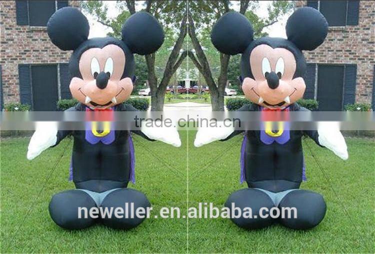 Lower price inflatable dinosaur cartoon with LED