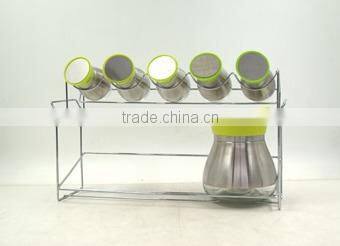 glass spice canister jar set