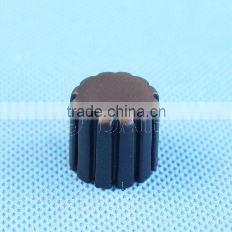 Daier KN-034 black 18 teeth 6mm potentiometer knurled plastic knob