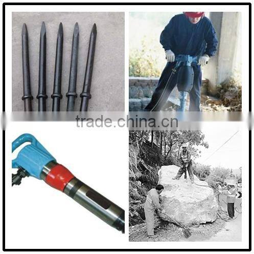 Drill rod for air pick hammer and hand hold rock drill