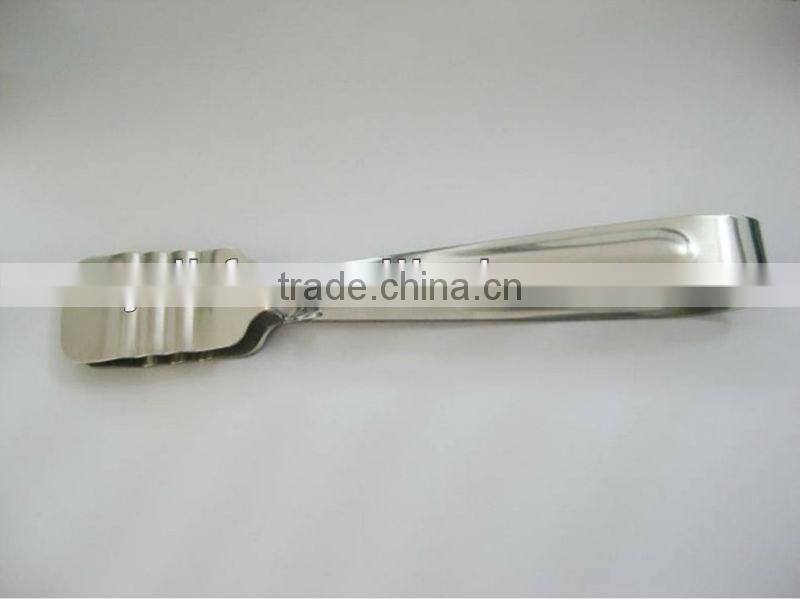 HF 322 full stainless steel food tong,fruit salad tongs,practical kitchen tongs