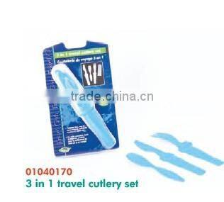 01040170 3 in 1 Travel Cutlery Set