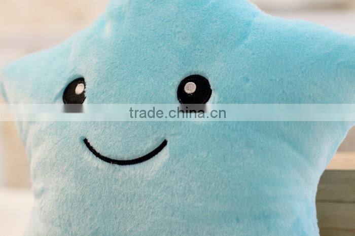 Christmas decorative Home Sofa Party Decor Toys Gift Plush Colorful Star Shape LED Light Star Shape Pillow cushion