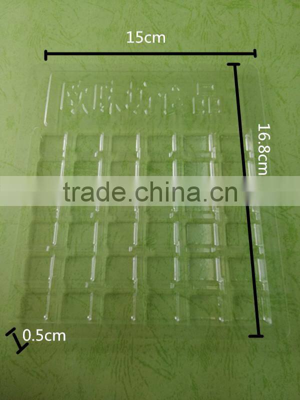 clear multi compartment plastic inner trays for snacks packaging