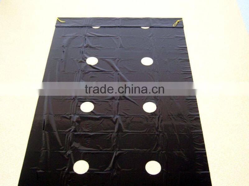 PE agricultural black mulch film with different holes