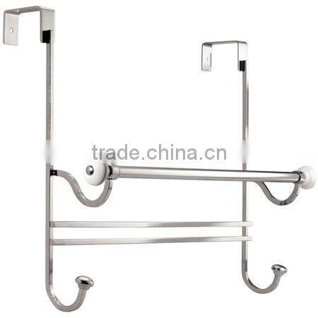 4-hook wall mounted hotel style towel rack