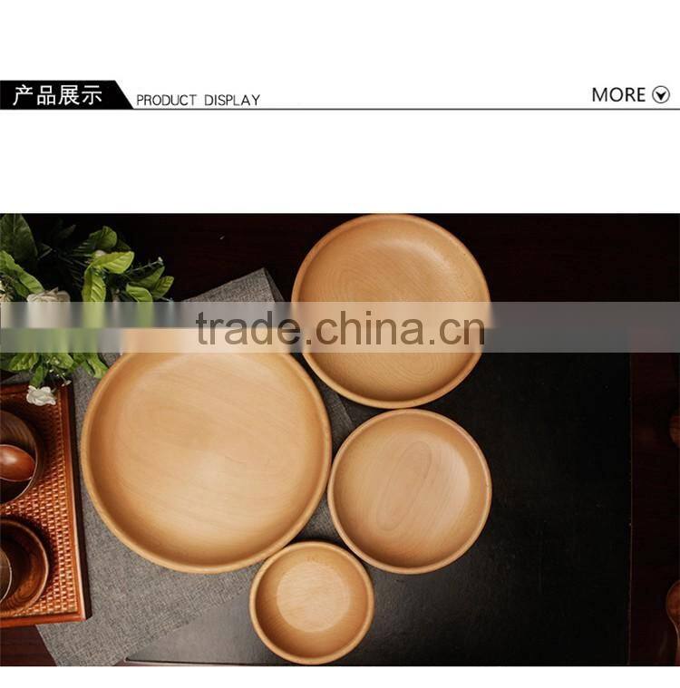 Wooden Tableware Supply, Solid Wood Dried Fruit Plate, Round Wooden Plate