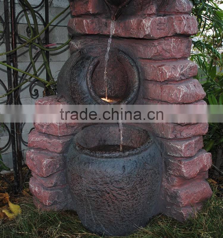 Beautiful polyresin artificial outdoor garden tall water fountains
