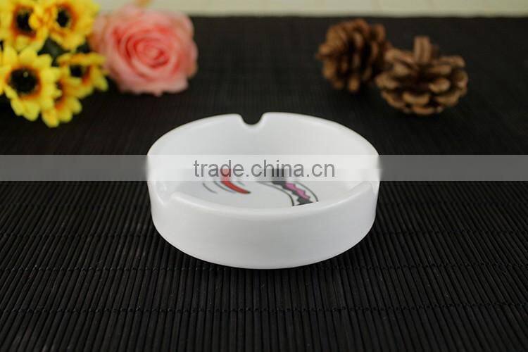New ideas novelty ceramic ash tray ashtray with decal printing