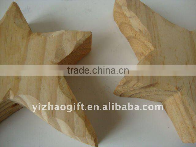 outdoor antique unfinished miniature wooden engraving star craft