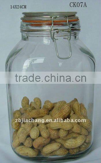 clip lid glass storage jar