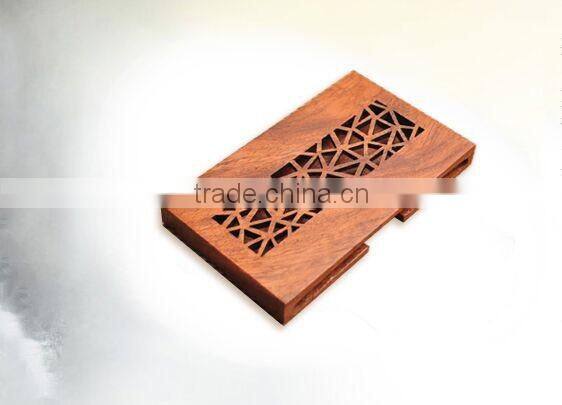 Hollow wood business card case, notes boxes