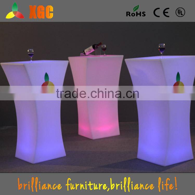 Highboy bar counter table with led lighting for events