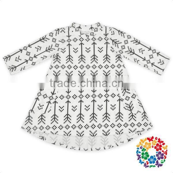 Latest Design Autumn Long Sleeve Baby Girls Dress Casual Party Pocket Girl Child Dress