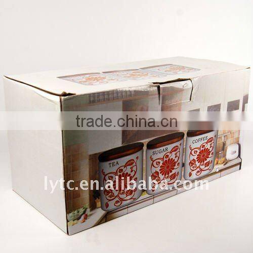 new design 3pcs gift ceramic jar set