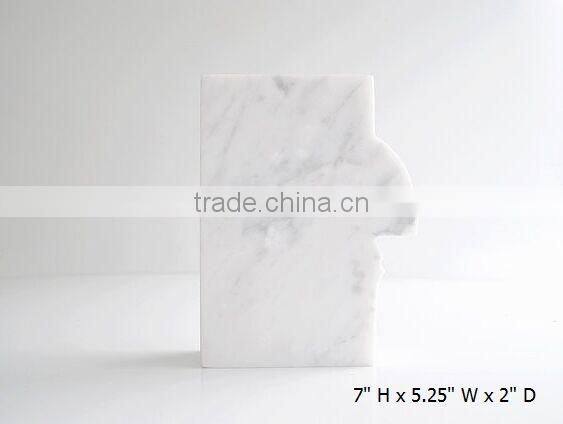 Office display Wholesale Carrara Marble Bookends abstract sculpture bookends contemporary
