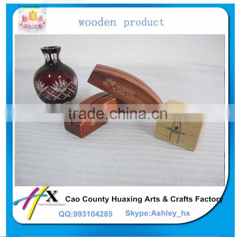 wholesale new style natural wooden menu card holder