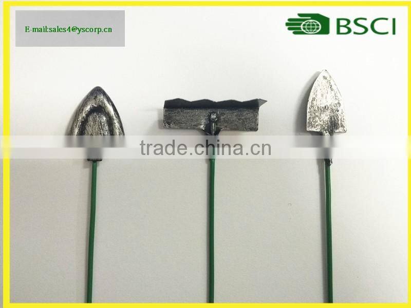 Wholesale Set of 3 Hand Painted Metal Miniature Flower Stakes for Embellishing Dollhouses Fairy Gardens and Crafts